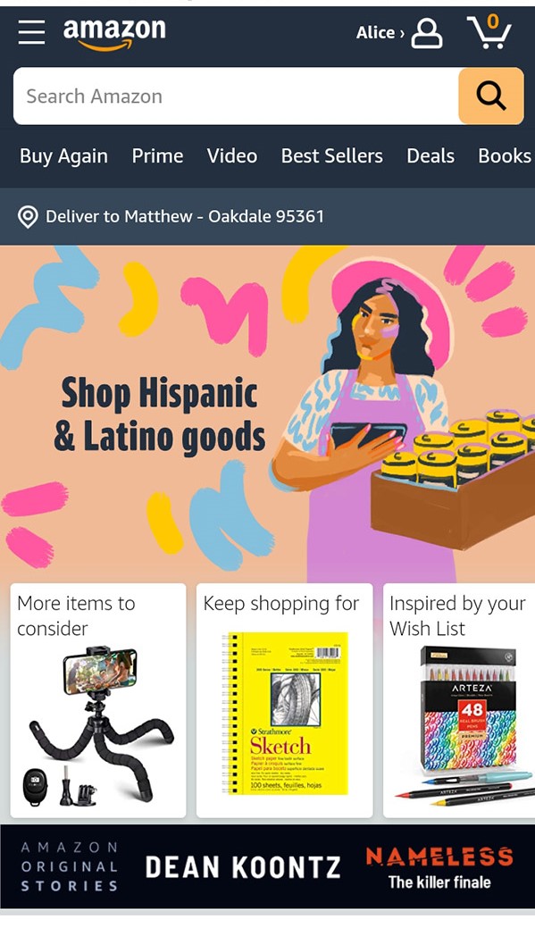 Screenshot taken from amazon.com to show rule of thirds.